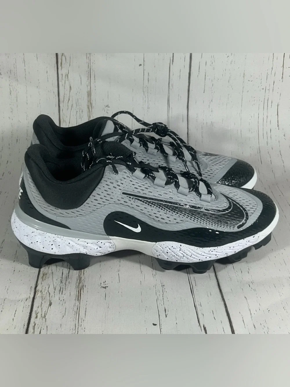 Nike Alpha Huarache Elite 4 Low MCS Mens Baseball Cleats Gray Size 12 FD6221-002